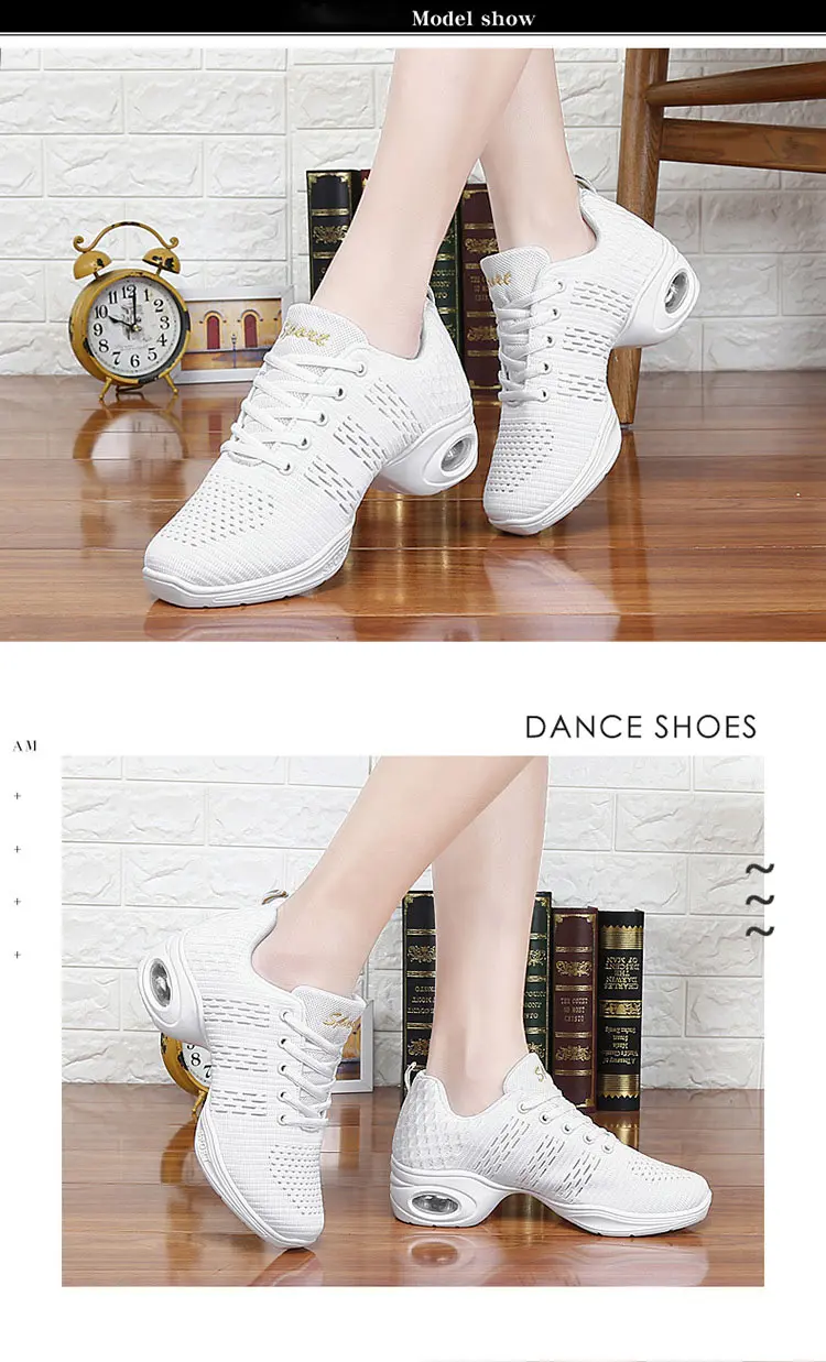 New Women's Modern Dance Sneakers Soft Outsole Lightweight Breathable Dancing Shoes Female Outdoor Fitness Sports Dance Shoes