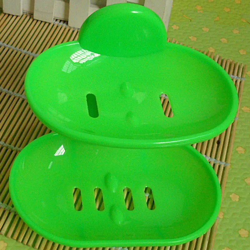 Bathroom Double-layer Soap Dish With Drain Hole Punch-free Soap Holder With Suction Cup Household Detachable Soap Dish