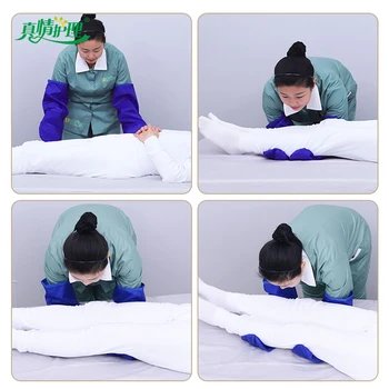 

Decompression gloves smooth cloth with low friction and comfortable massage transferring and turning bedridden patients easily