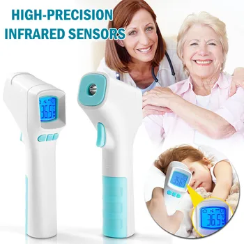 

Forehead Thermometer LCD IR Non-contact Digital Infrared Body Temporal Thermometer Meter with Fever Alarm термометр уличный