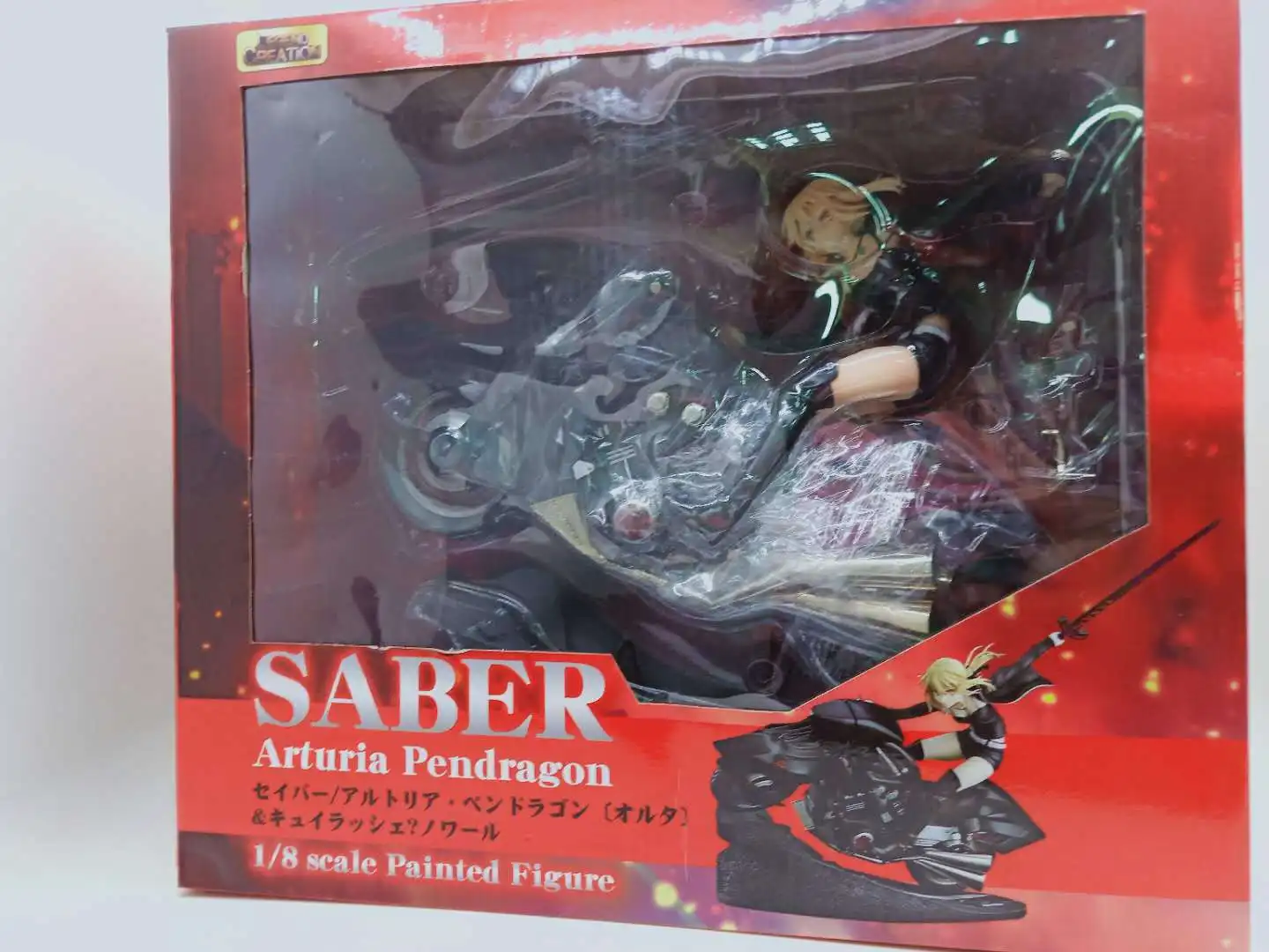 Аниме Fate Grand Order Joan of Arc фигурка Altria Pendragon с мотоциклом платье призрака Ver. ПВХ Фигурки игрушки lelakaya - Цвет: Premium Ver With Box