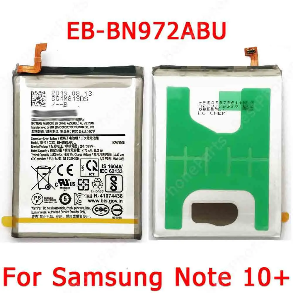 For Samsung Galaxy Note 10 Plus Note10 + N975 4g 5g Battery Replacement Spare Parts Original Eb