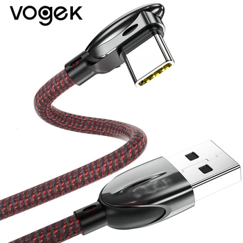 

Vogek USB Type C 90 Degree USB C Cable 3A USB C Fast Charging Data Cable for Xiaomi Samsung Galaxy S10 S9 Plus