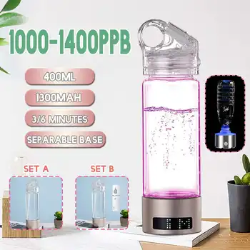 

Portable Hydrogen~Generator Water Filter Ionizer+Mist Spray Pure H2 SPE Rich Hydrogen~alkaline Bottle LED Electrolysis Drink Cup