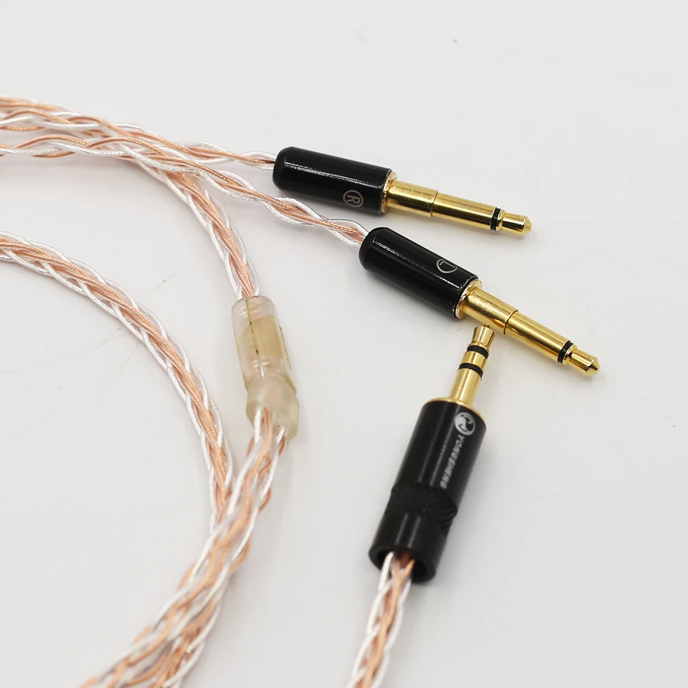 Audiocrast 8cores Headphones Cable 3 5 stereo Audio Plug Audio Upgrade Cable For Meze 99 Classics Focal Elear