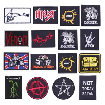 

Punk Skull Patch Badge Stickers For Clothes With Iron On Patches For Clothing Backpack DIY Decal For Jeans Apply For Handicrafts