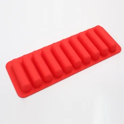 Premium Silicone Ice Cube and Chocolate Mold Tray for Ice Cream, Pudding, and More (Red)