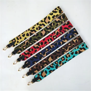 

2020 Women Handbag Strap Leopard Print Wide Shoulder Bag Strap Adjustable Belt For Bags PU Bag Accessories Bag Handles Wholesale