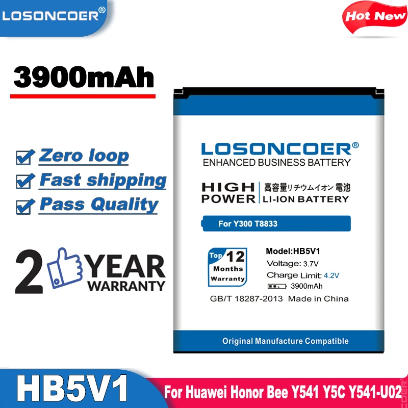 Аккумулятор HB5V1 3900 мАч для Huawei Honor Bee Y541 Y5C Y516 Y300 Y300C Y511 Y500 T8833 U8833 Y535C Y541-U02 | Мобильные