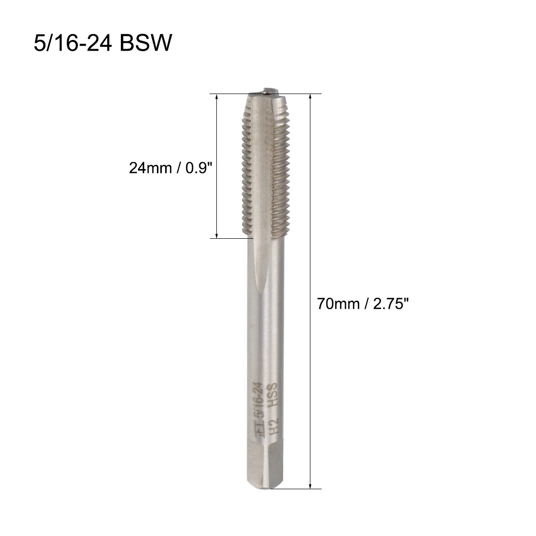 Uxcell Imperial машинный кран BSW шаг резьбы 3-4 прямые флейты H2 высокоскоростной стальной винт резьбовые краны сверла для резки