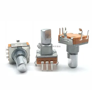 

EC11 thin rotary encoder with switch 30 positioning 15 pulse 13mm half-axis audio digital potentiometer 5 feet