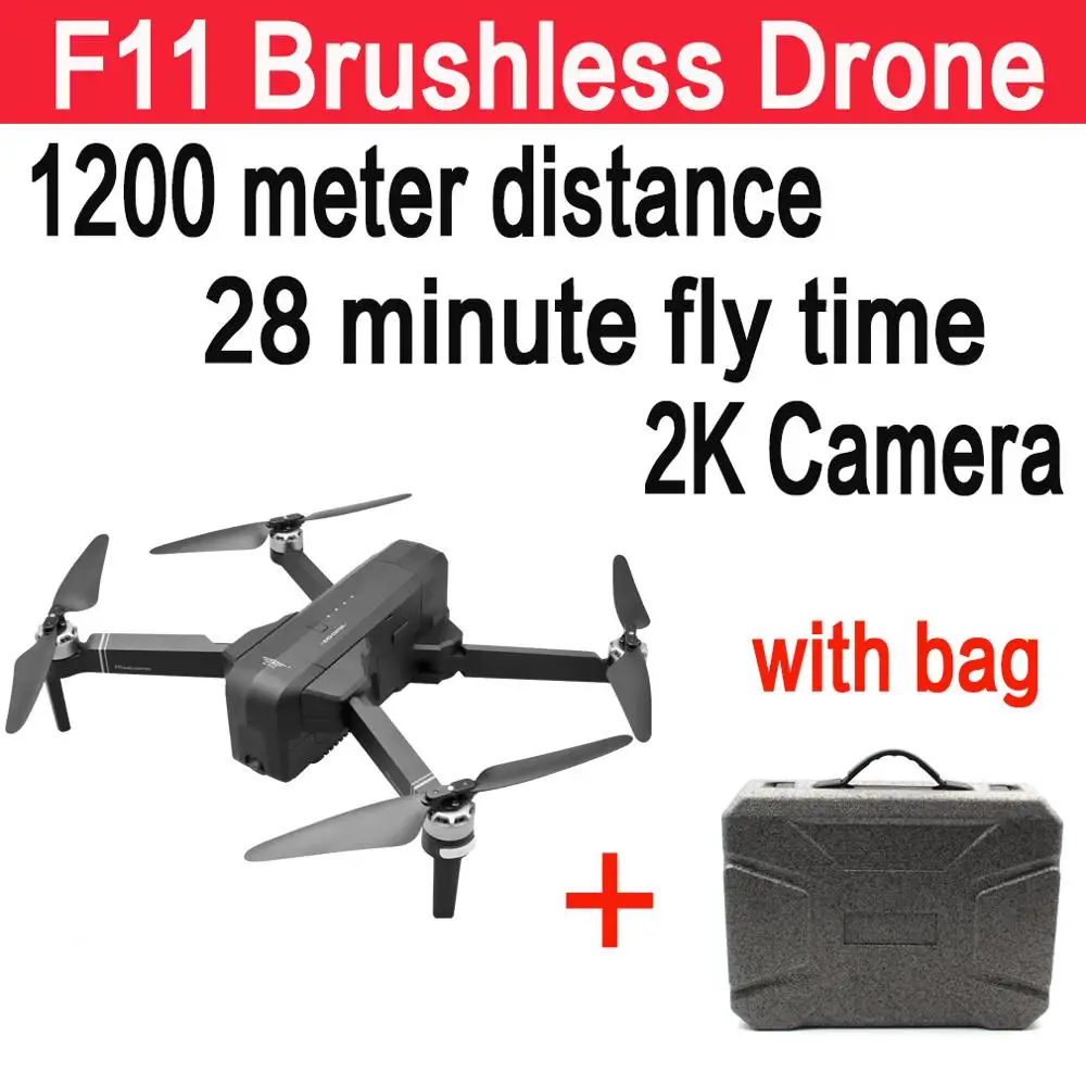 Sjrc f11 Z5 гоночный Дрон Профессиональный pro Дроны с камерой hd gps rc Вертолет fpv селфи gps бесщеточный Квадрокоптер игрушки 2K FPV складные дроны - Цвет: F11 2K brushless bag