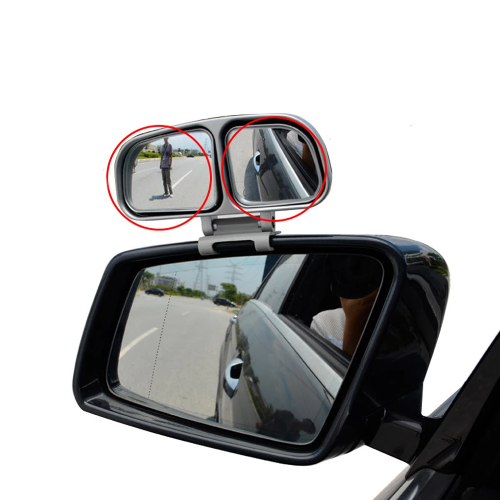 Car Rearview Blind Spot Zone Mirror Wide Angle Dual Glass Reversing