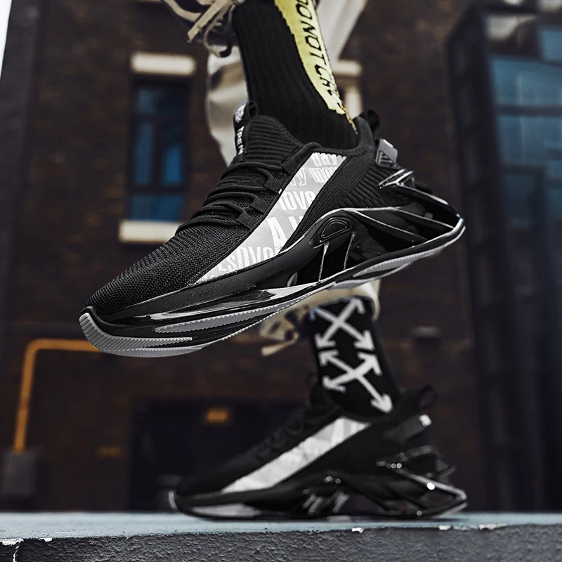 

Men's shoes comfortable and light casual sports shoes mesh breathable jogging shoes tenis luxury fashion blade Runsports shoes44