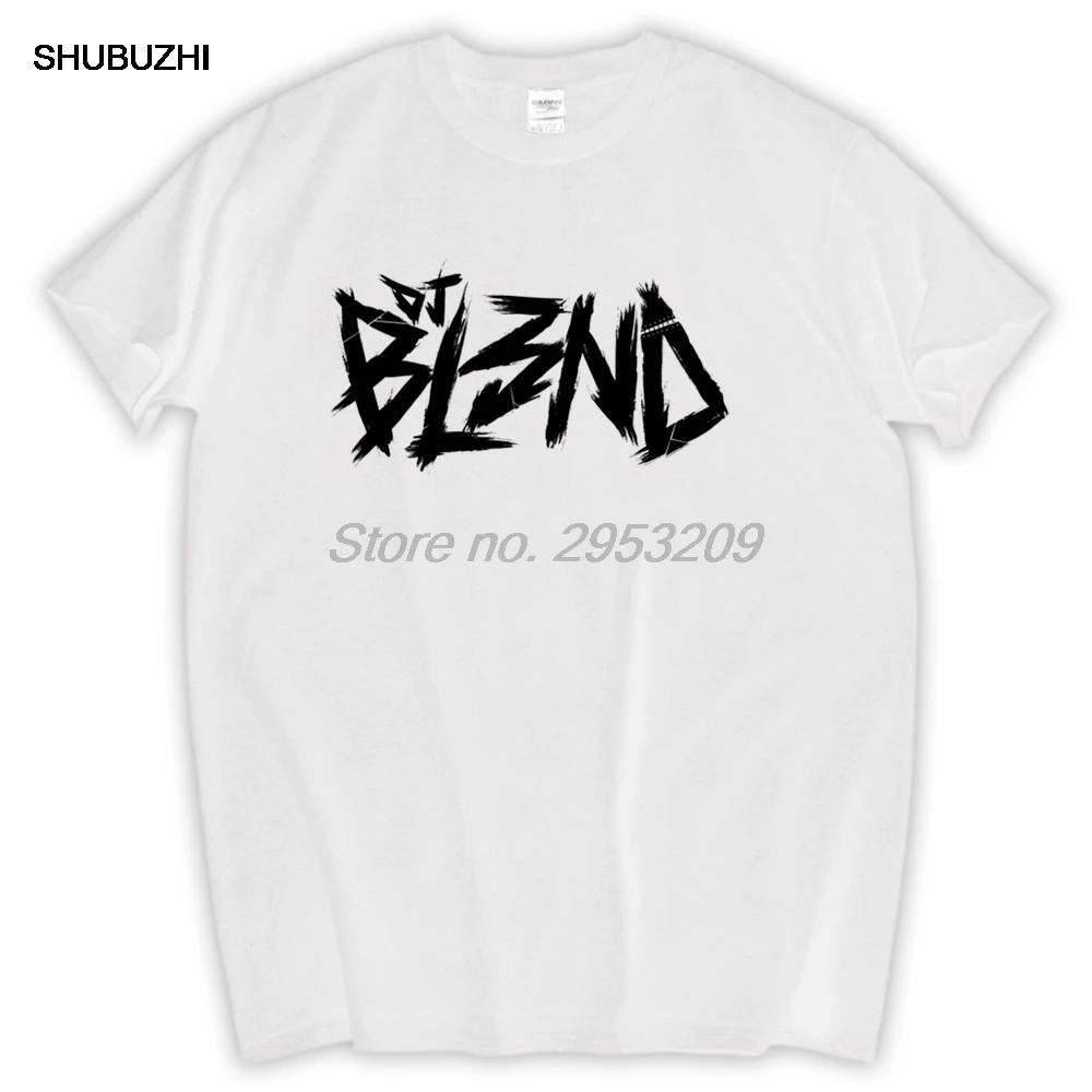 Unisex Dj Bl3nd Blend tshirt rave electric dubstep Cotton Tee | Мужская одежда