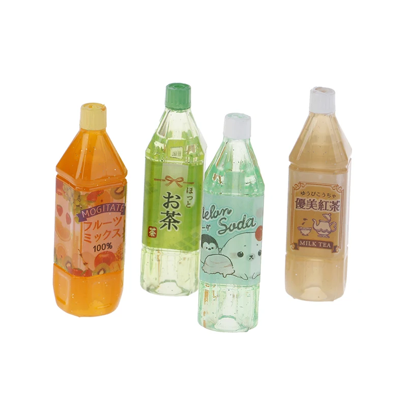 Кукольный домик 1/4 шт. мини-бутылки для воды черный чай зеленый сок кукла игрушки