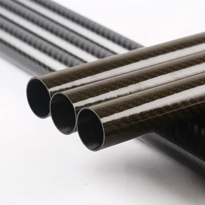 

OD 6mm to OD 25mm with 1000mm length High Quality Twill glossy 3K Carbon Fiber Fabric Wound Tube