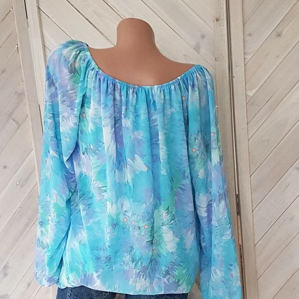 Женский топ размера плюс, Boho, 5XL, верх размера, женские блузки, повседневные, пляжные, с длинным рукавом, v-образный вырез, свободные рубашки, винтажный принт, летние блузы