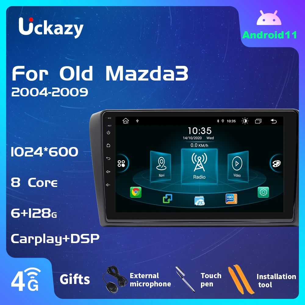Автомагнитола Uckazy 2 din Android автомобильный мультимедийный плеер для Mazda 3 bk 2004-2013 11