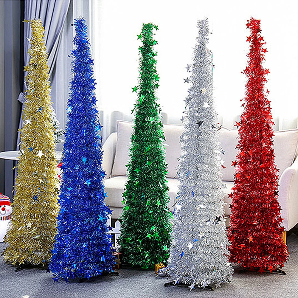 

1.2/1.5M Collapsible Artificial Christmas Tree Pop Up Christmas Tree Sequins Christmas Decorations for Home