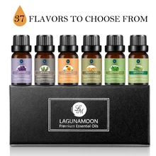 6 шт/комплект, 6 шт/набор, чистые эфирные масла, 10 мл, подарочный набор с коробкой, увлажнитель, ароматерапия, лемонграсс, апельсин, чайное дерево, масло розы