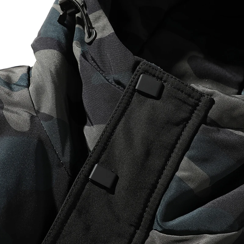 Men Winter Thick Warm Parka Camouflage Hooded Cotton Jacket and Coat Male Military Tactical Windproof Jackets Overcoat Wholesale