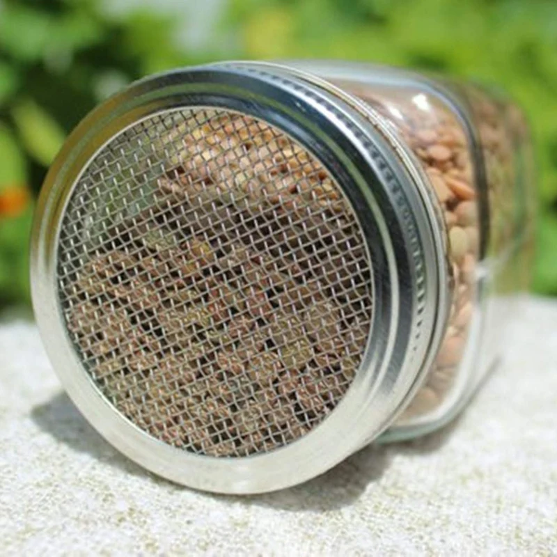 Набор из 3 Sprouting крышка банки из нержавеющей стали набор для превосходной вентиляции подходит для широкого рта банка с завинчивающейся крышкой консервные банки для изготовления