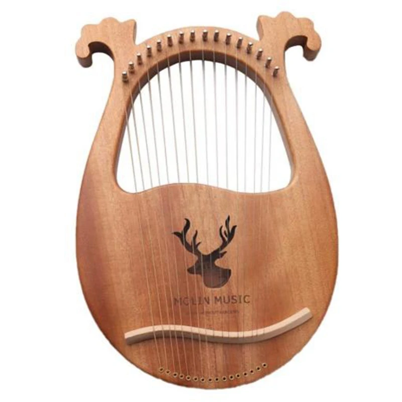 Lyre Harp 16 струн портативный небольшой арфа с прочными стальными струнами лесенка