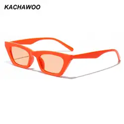 Kachawoo маленький кошачий глаз женские солнцезащитные очкив ретро стиле черные оранжевые Квадратные Солнцезащитные очки для мужчин 2020 очки в