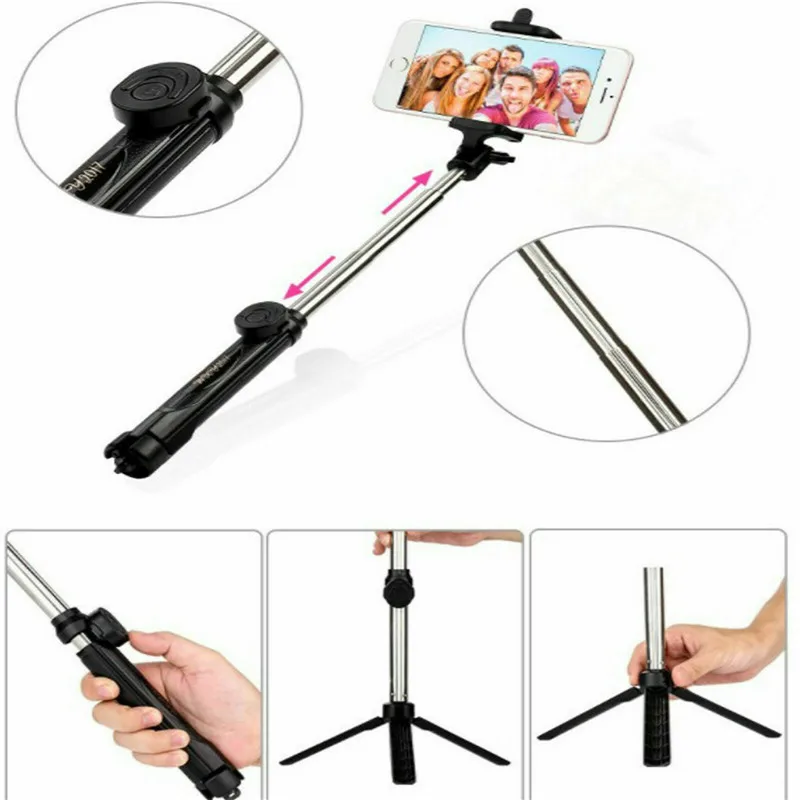 Беспроводная Bluetooth Выдвижная ручная селфи-палка монопод Bluetooth затвор объектива Tripod1 держатель телефона