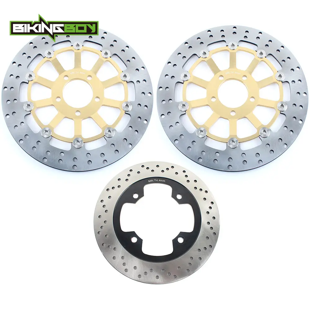 BIKINGBOY ZR 550 ZEPHYR 90-01 ZZ-R 600 E 93-07 ZR 7 99-05 ZZR 400 93-01 04 05 ZR 7 S 01-05 Передние Задние тормозные диски роторы диски - Цвет: Round Gold