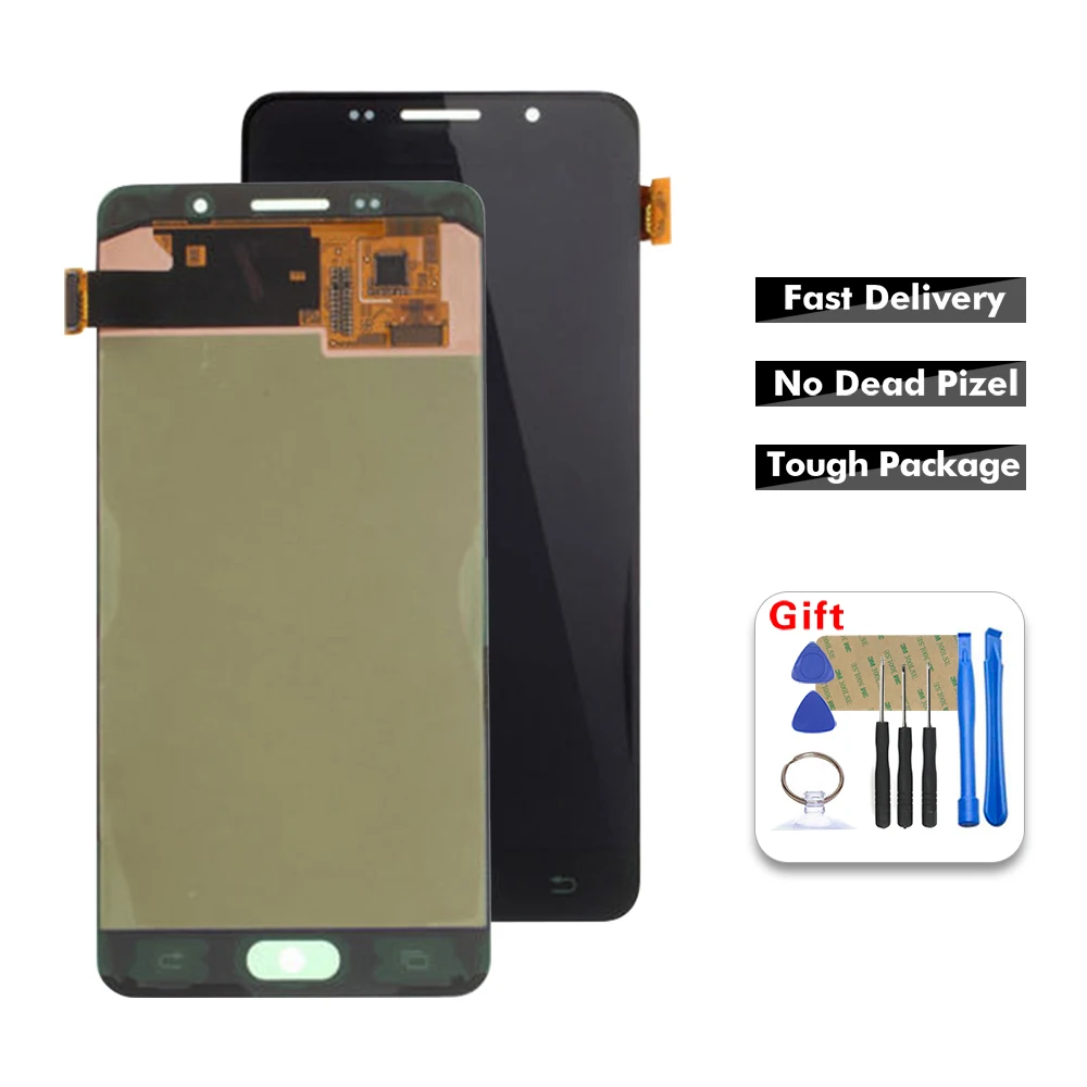 Ceny 100% testowane LCD do samsunga Galaxy A5 2016 A510F A510DS A510FD A510M A510 wyświetlacz LCD ekran dotykowy moduł digitizera ekranu
