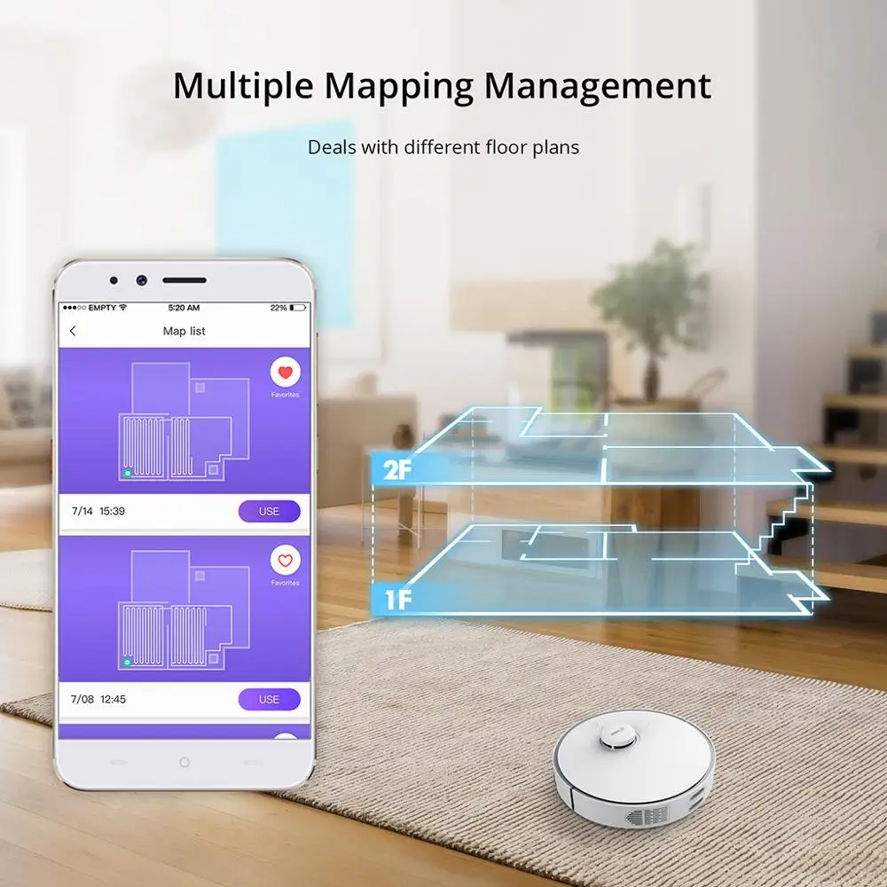 Робот пылесос 360 S6 S7 Pro S9 1800PA Влажная и сухая Швабра для пола управление через