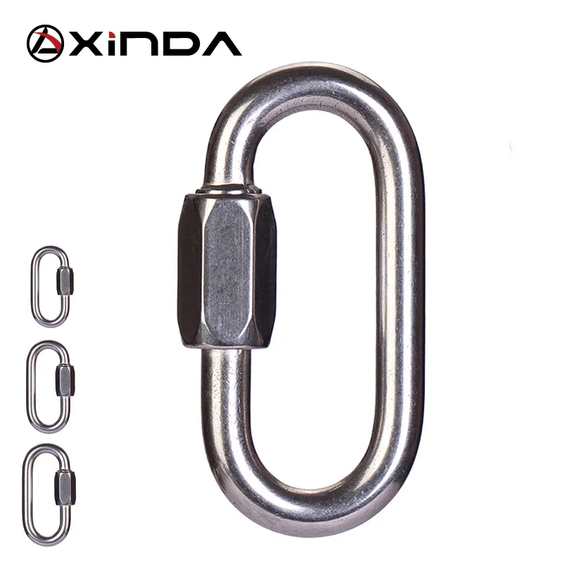 

Safety Master Carabiner Karabiner Carbine Lock Stainless Steel O-Shape Screw Gates Buckle Lock Carabiner Climbing Mousqueton