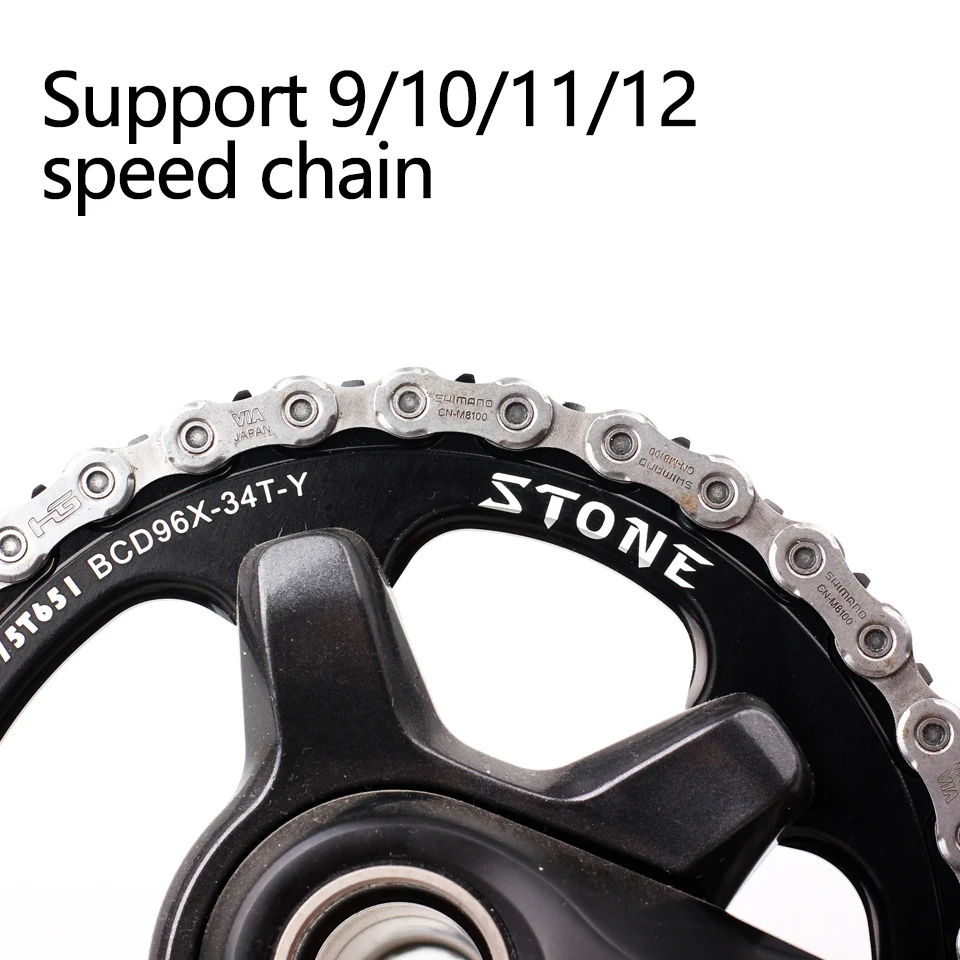 Каменная цепь 96 BCD для Shimano M6000 M7000 M8000 M9000 MTB Велосипедное цепное колесо для велосипеда 34/36/38/40/42/44 T/46 T/48 T