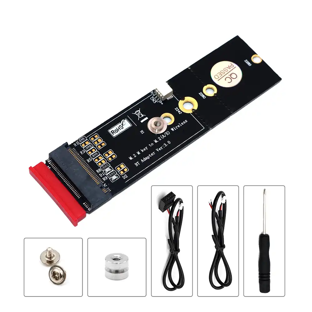 M.2 Wifi Adapter M.2 M Key to A+E Key Slot Wifi Bluetooth Network Card