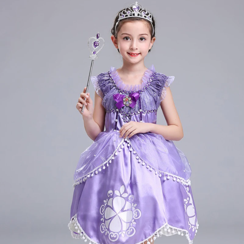 Kids Dress Clothing Princess Dresses for Girls Party Cosplay Princess Sophia Costume Halloween Christmas Dress Birthday Clothes
