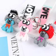 Мультяшная кнопка для ключей милый медведь Meng креативный брелок автомобильный брелок Сумочка Подвеска подарок для студентов