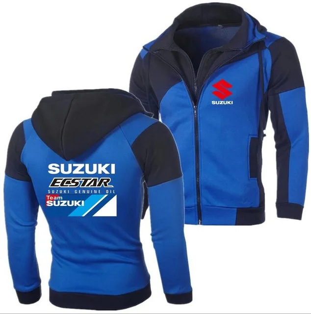 Г., осенние мужские повседневные худи и свитшоты от Andrea Iannone 29 для Suzuki Team ecstar, мужские худи синего цвета - Цвет: Синий
