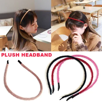 

Wholesale Fashion Solid Color Headband Girls Simple Plush Headband for Autumn Winter Hair Accessories M3
