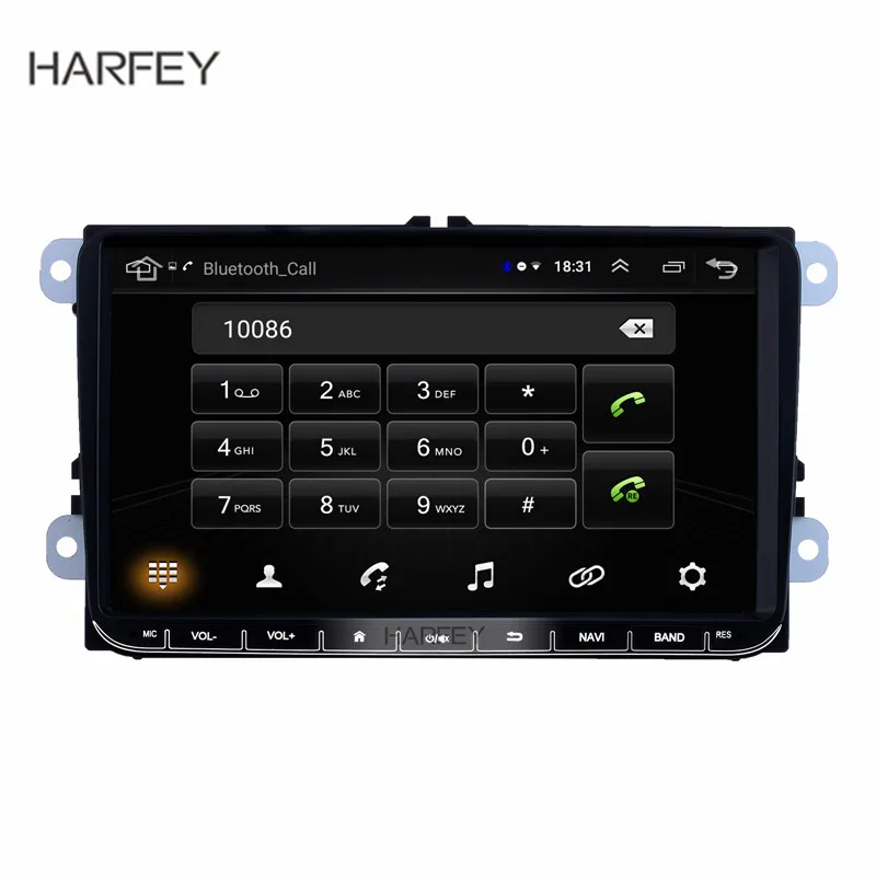 Автомагнитола Harfey 9 дюймов мультимедийный плеер на Android 8 1 для Volkswagen Golf Polo Tiguan Passa