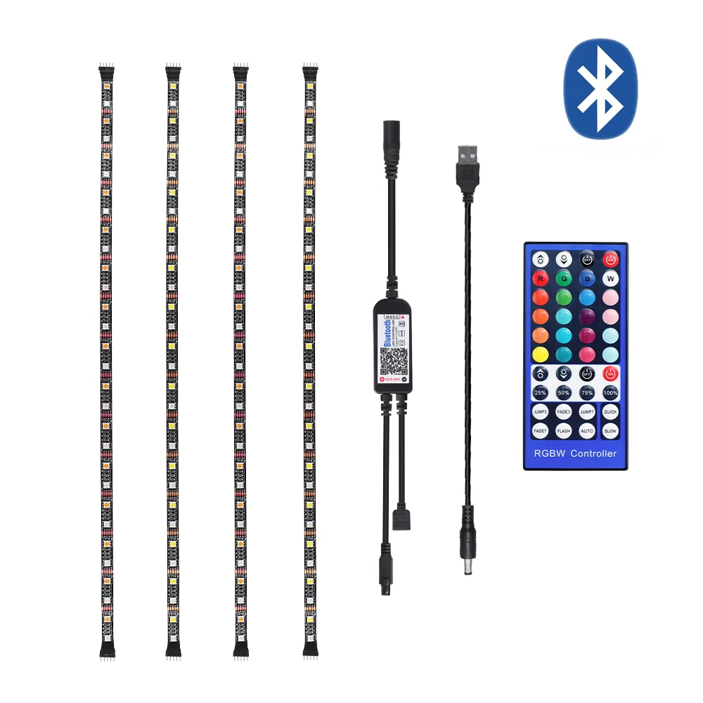 USB Led RGBW RGBWW светодиодный светильник DC5V Светодиодная лента IP20 IP65 с 40 клавишами ИК-контроллер для ТВ ПК фоновый светильник 0,5 м 1 м 2 м 3 м 4 м 5 м