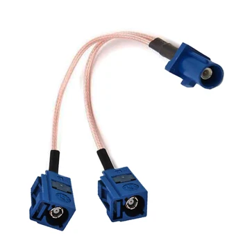 

10pcs RG316 Cable Fakra C Male to 2 Fakra C Female Connector RF Antenna Cable 15/20/30/50cm /1m