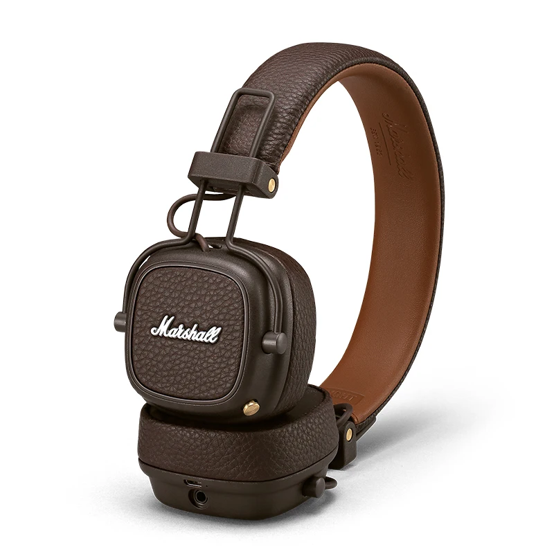 Brown Marshall Major III три поколения гарнитуры беспроводной Bluetooth HIFI энтузиастов класса сабвуфер складные наушники - Цвет: Brown