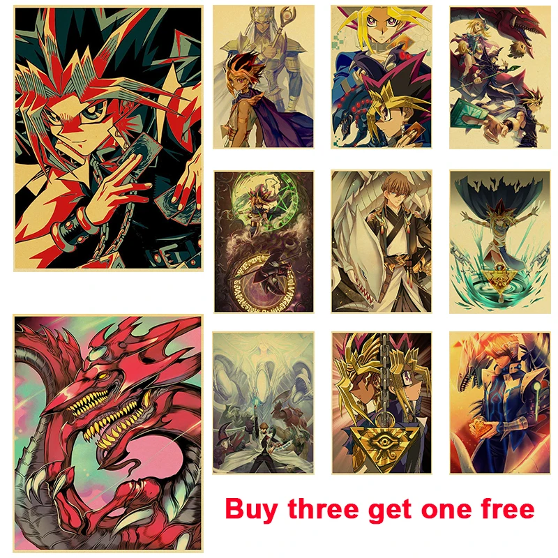 Миллениум Юй-Ги-о Кинг персонаж плакат крафт-бумага настенное Искусство Живопись