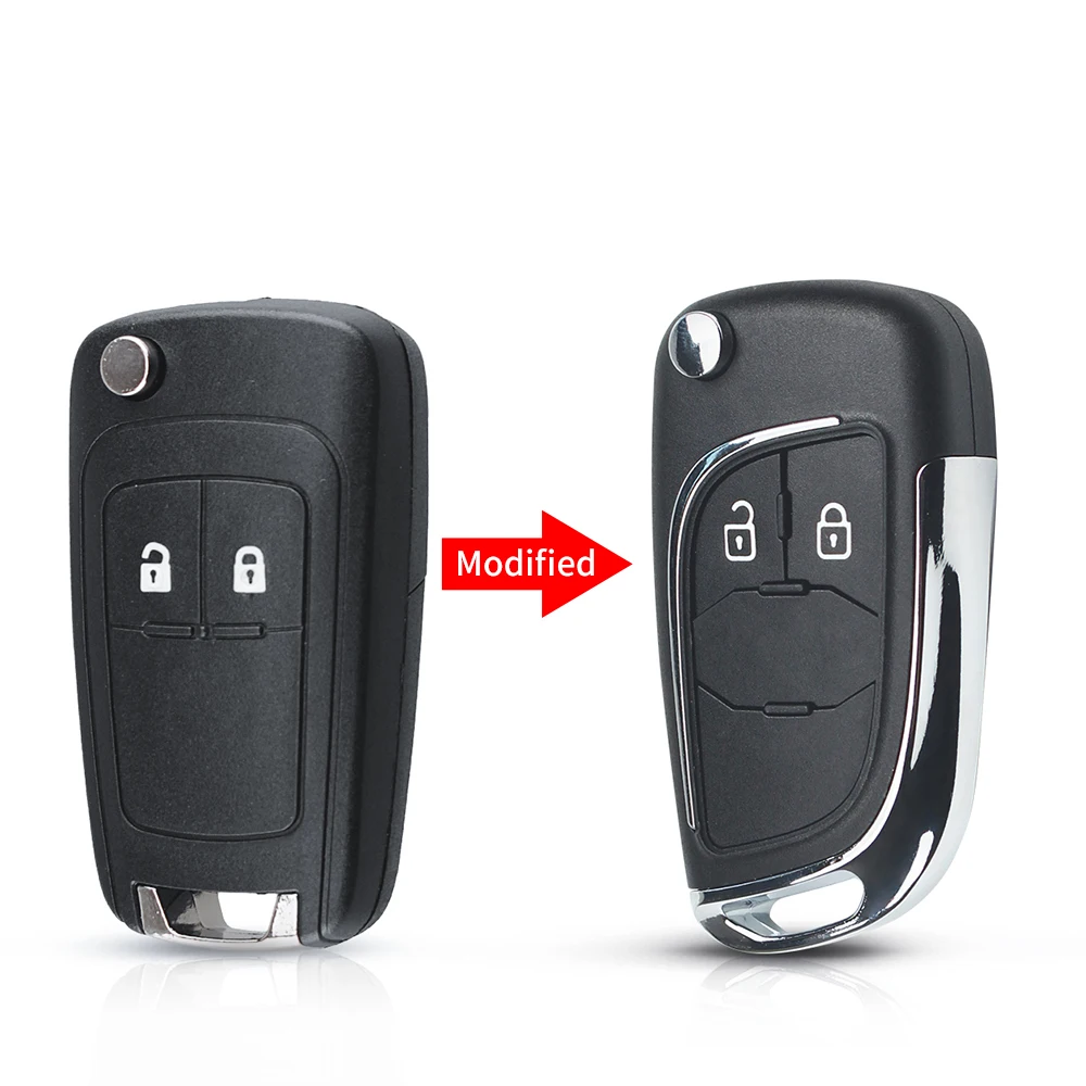 KEYYOU 2/3/4/5 кнопки флип пульт дистанционного ключа оболочки корпуса для Chevrolet Cruze 2011 2012 2010 Impala Camaro Авео Эпика лова ключи - Количество кнопок: 2 Buttons
