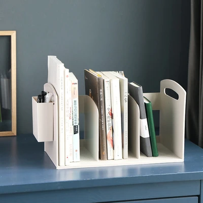 Simple Plastic Book Holder Stand Desk Book Organizer File Folder