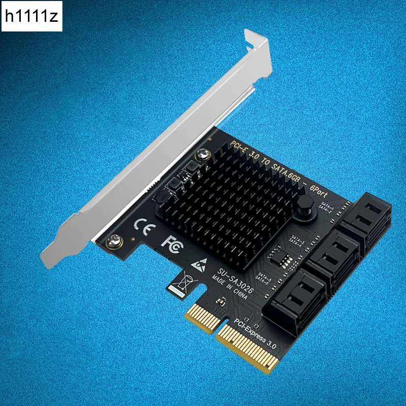 

ЧИА горно-6 Порты и разъёмы SATA 6 Гбит/с PCI Express контроллер карты PCIe SATA III адаптер PCI-E плата адаптера для ПК