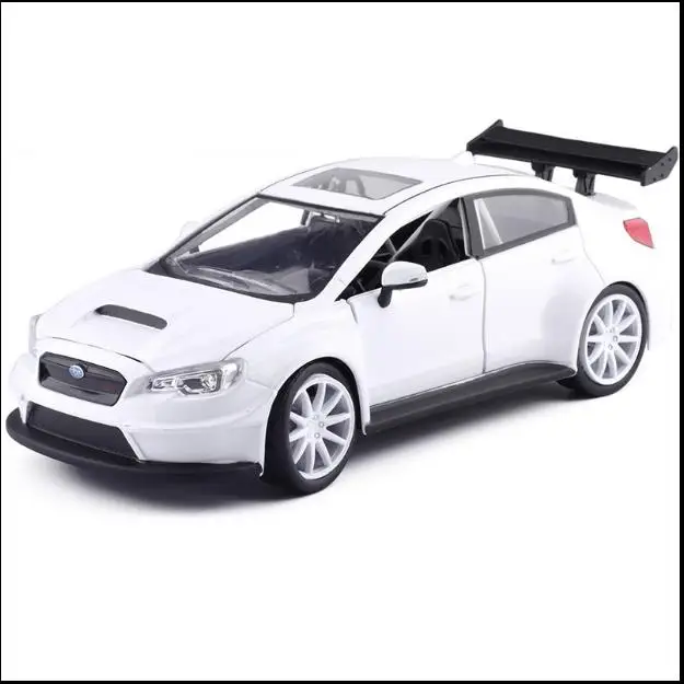 Высокая имитация 1:24 Subaru Impreza WRX STI модель автомобиля из сплава, скользящая функциональная игрушка - Цвет: WRX STI