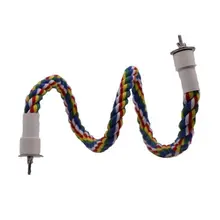 Поворот из хлопчатобумажного каната жердочка для птицы подставка для попугай попугая клетка игрушечная клетка Decorationpet поставки птица принадлежности для клетки Поворот из хлопчатобумажного каната жердочка для птицы подставка для попугай попугая клетка игрушечная клетка Decorationpet поставки птица принадлежности для клетки